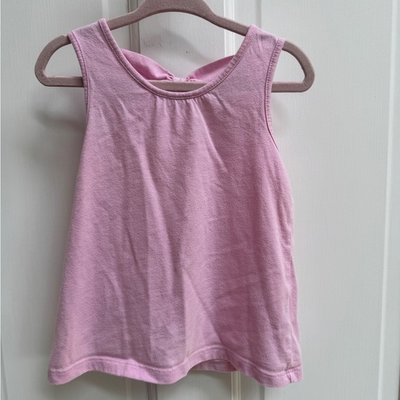 The Children's Place 3T Girls Pink Tank Top Shirt Blouse Relaxed Fit Bow Design - Picture 1 of 4
